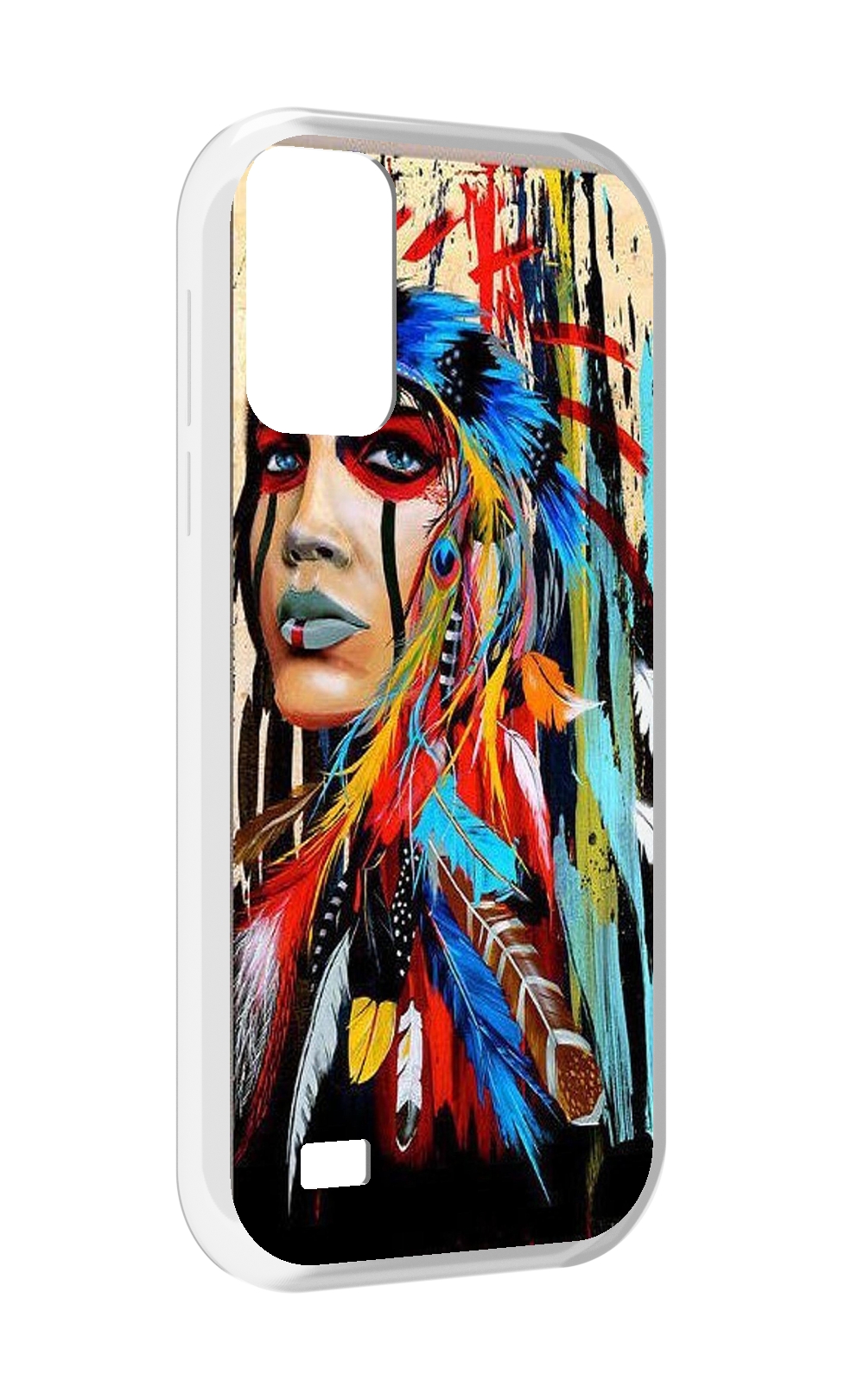 

Чехол MyPads индеец расписной для Oukitel C31, Прозрачный, Tocco
