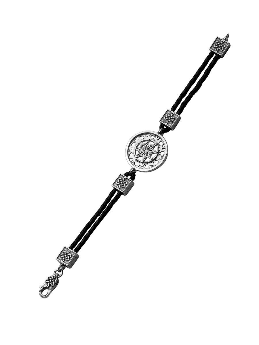 

Браслет из натуральной кожи/серебра р. 20 TOP CRYSTAL 40275051, 40275051