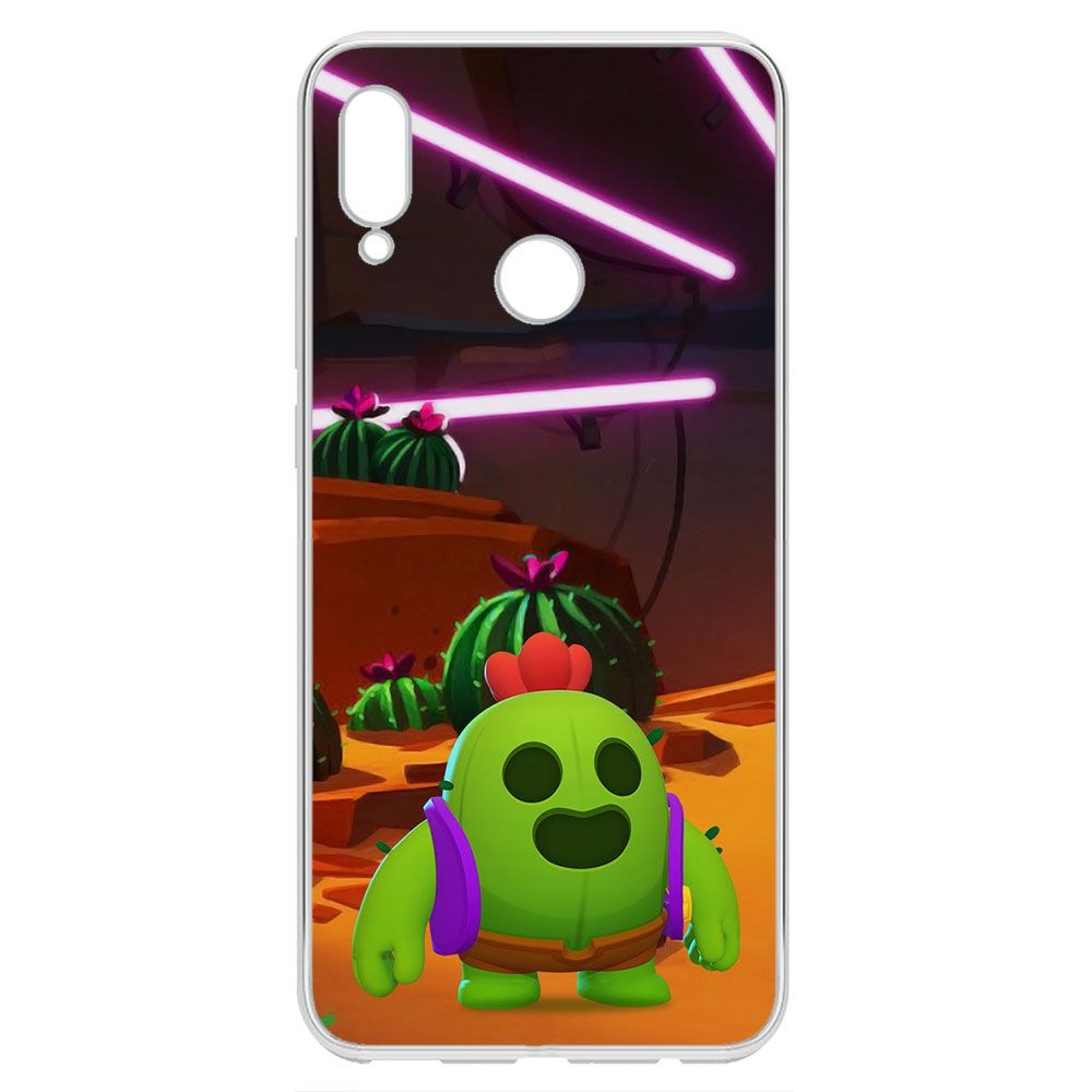 

Чехол-накладка Brawl Stars-Спайк для Huawei P Smart (2019), Прозрачный
