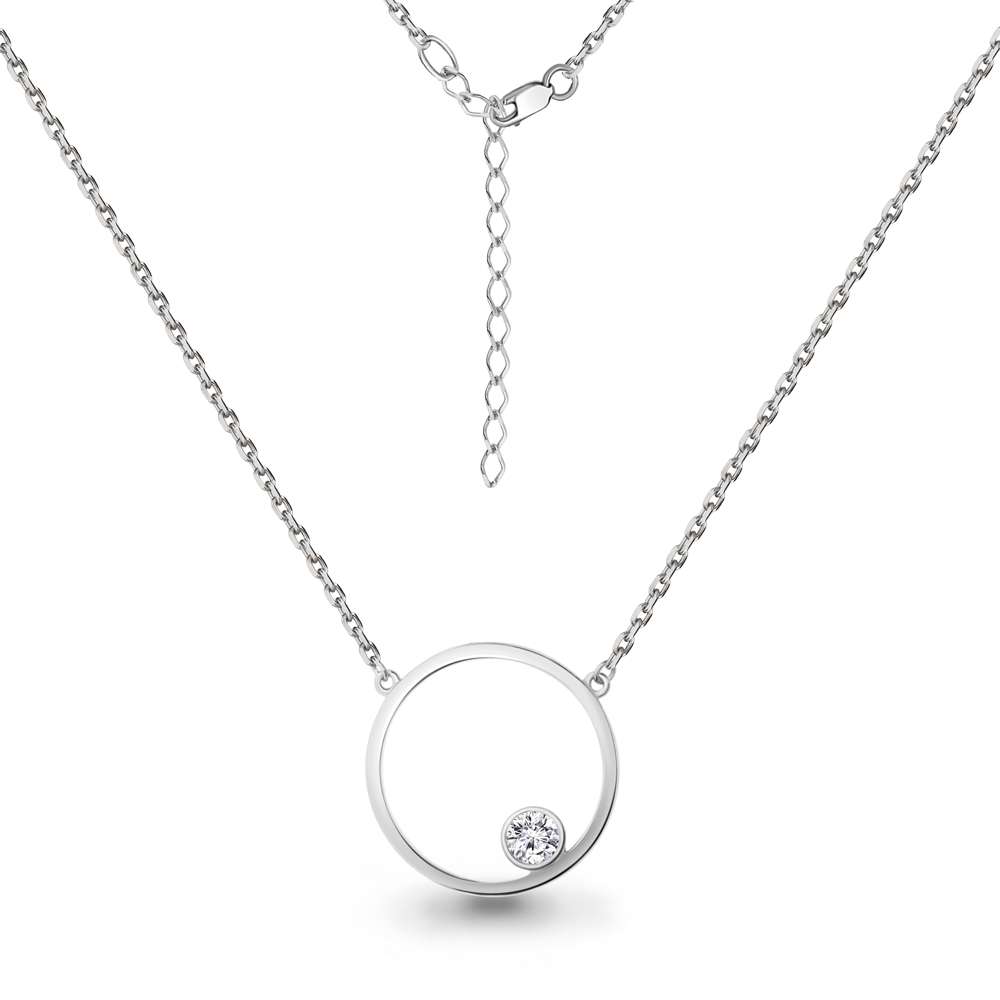

Колье из серебра с фианитом Aquamarine Aquamarine 73676А_925_р 40 см, 73676А_925_р