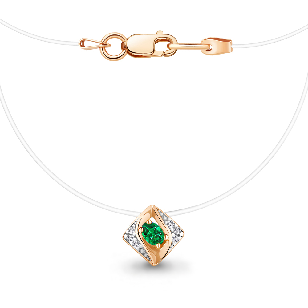 

Колье из серебра с фианитом Aquamarine Aquamarine 73667АГ_925_з 40 см, 73667АГ_925_з