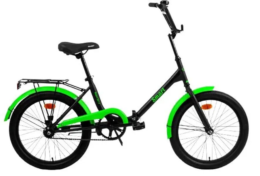 Велосипед складной AIST Smart 20 1.1 черный / зеленый, производство Беларусь