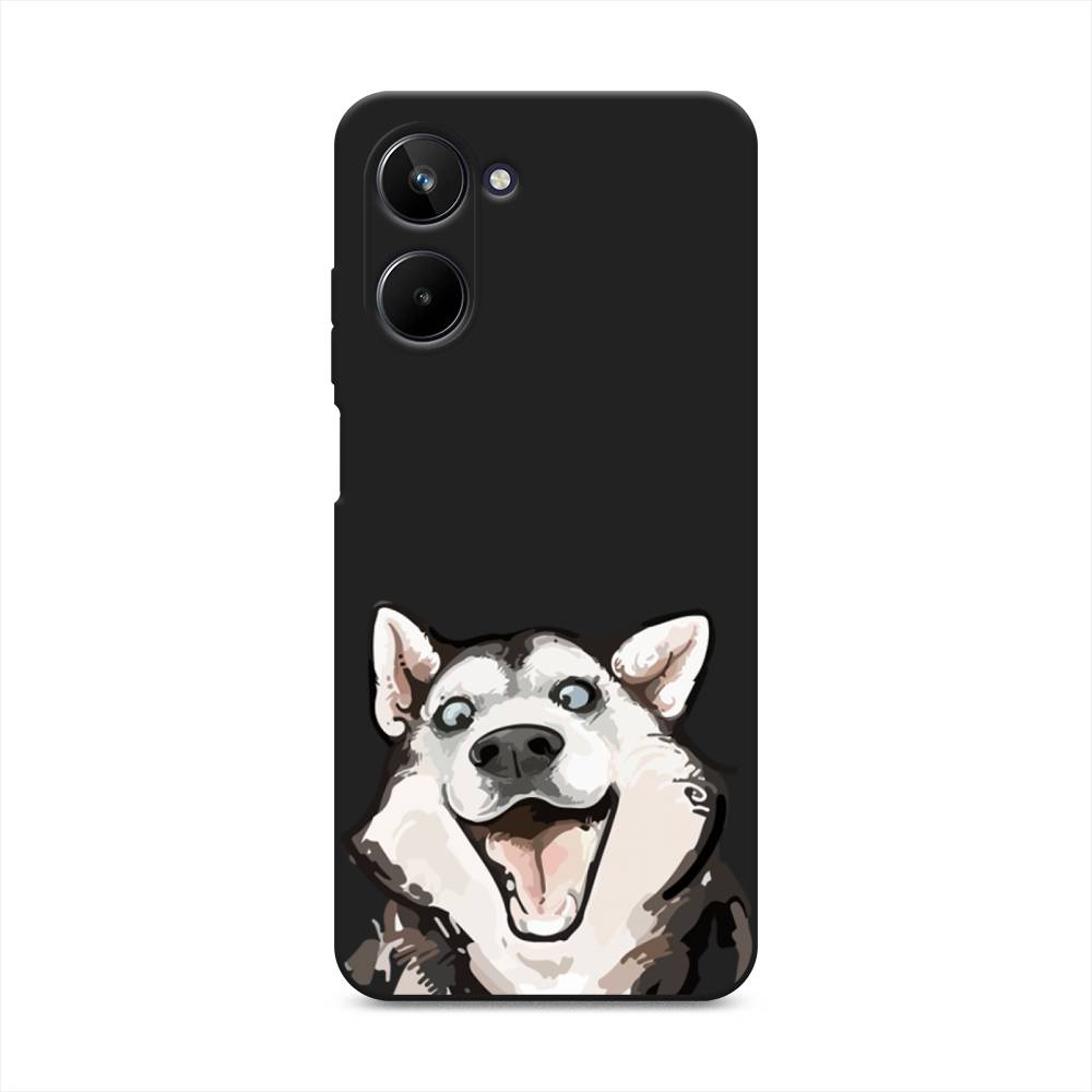 

Чехол Awog на Realme 10 4G "Радостный хаски", Белый;голубой;черный, 2512152-1