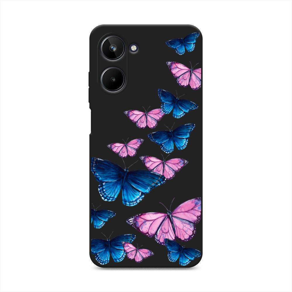 

Чехол Awog на Realme 10 4G "Полет бабочек", Синий;черный;розовый, 2512152-1