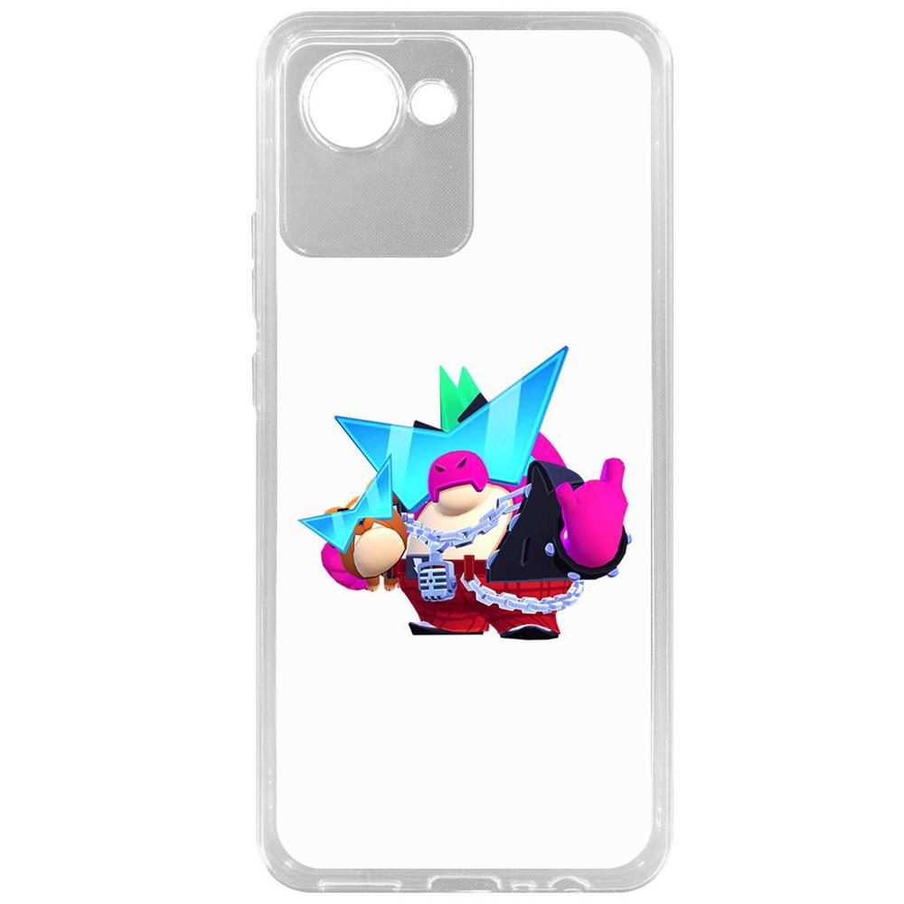 

Чехол-накладка Brawl Stars-Плохиш Базз для Realme C30, Прозрачный