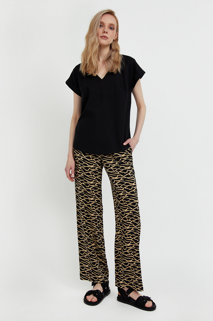 

Блуза женская Finn Flare S21-12017 черная 3XL, S21-12017