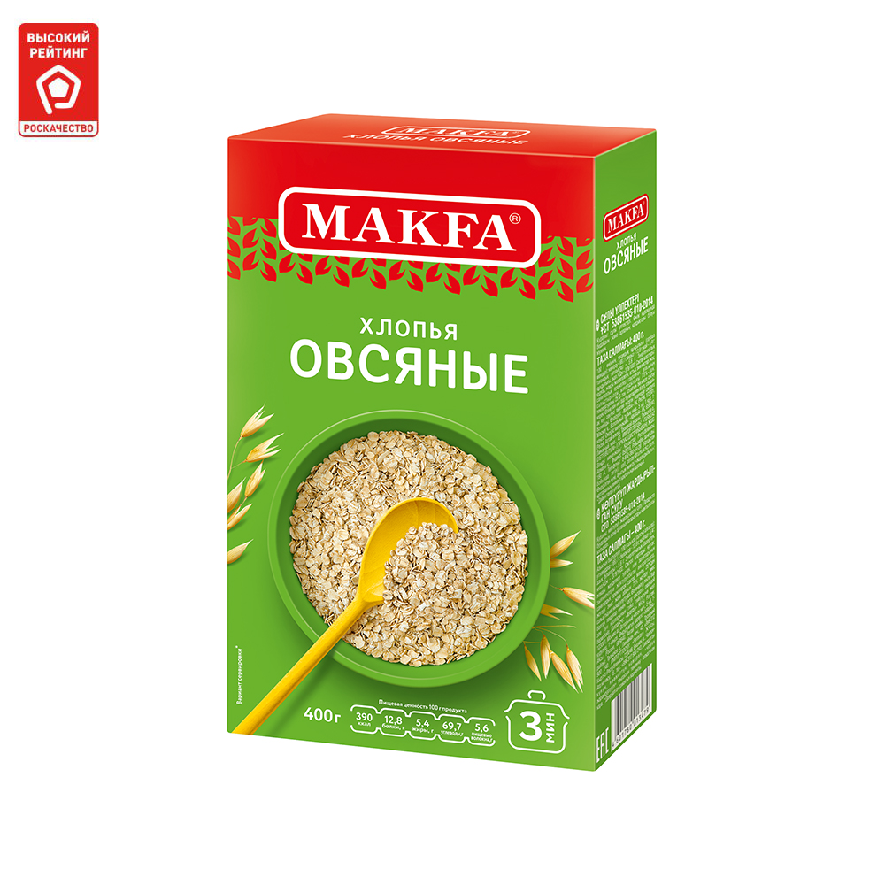 

Хлопья Makfa овсяные 400 г