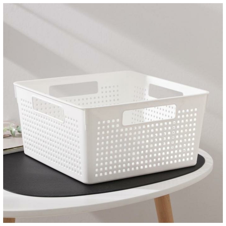 

Корзины, коробки и контейнеры VIOLET Лофт 6911006 белая 11л