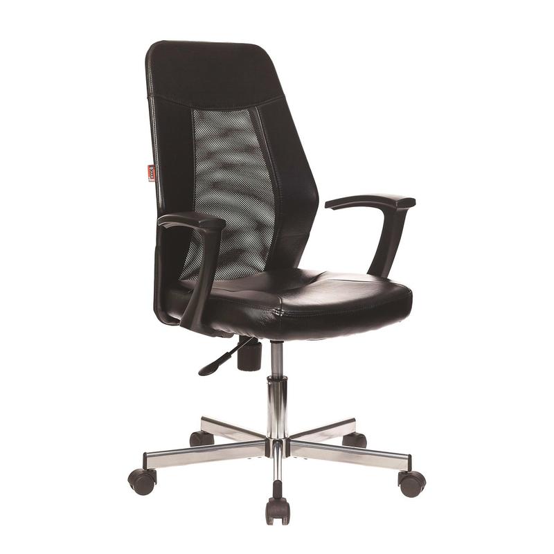 Кресло офисное Easy Chair 225 черное (искусственная кожа/сетка, металл), 979629