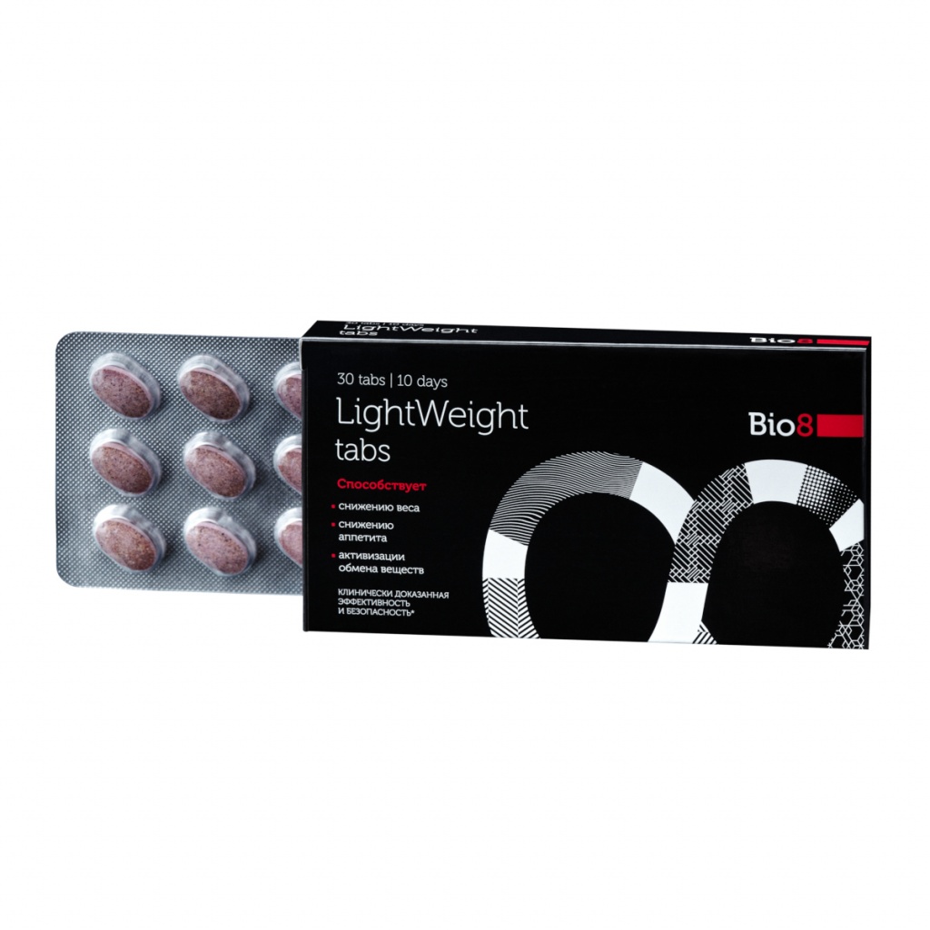 фото Таблетки для снижения веса bio8 lightweight tabs жиросжигатель таблетки 30 шт.