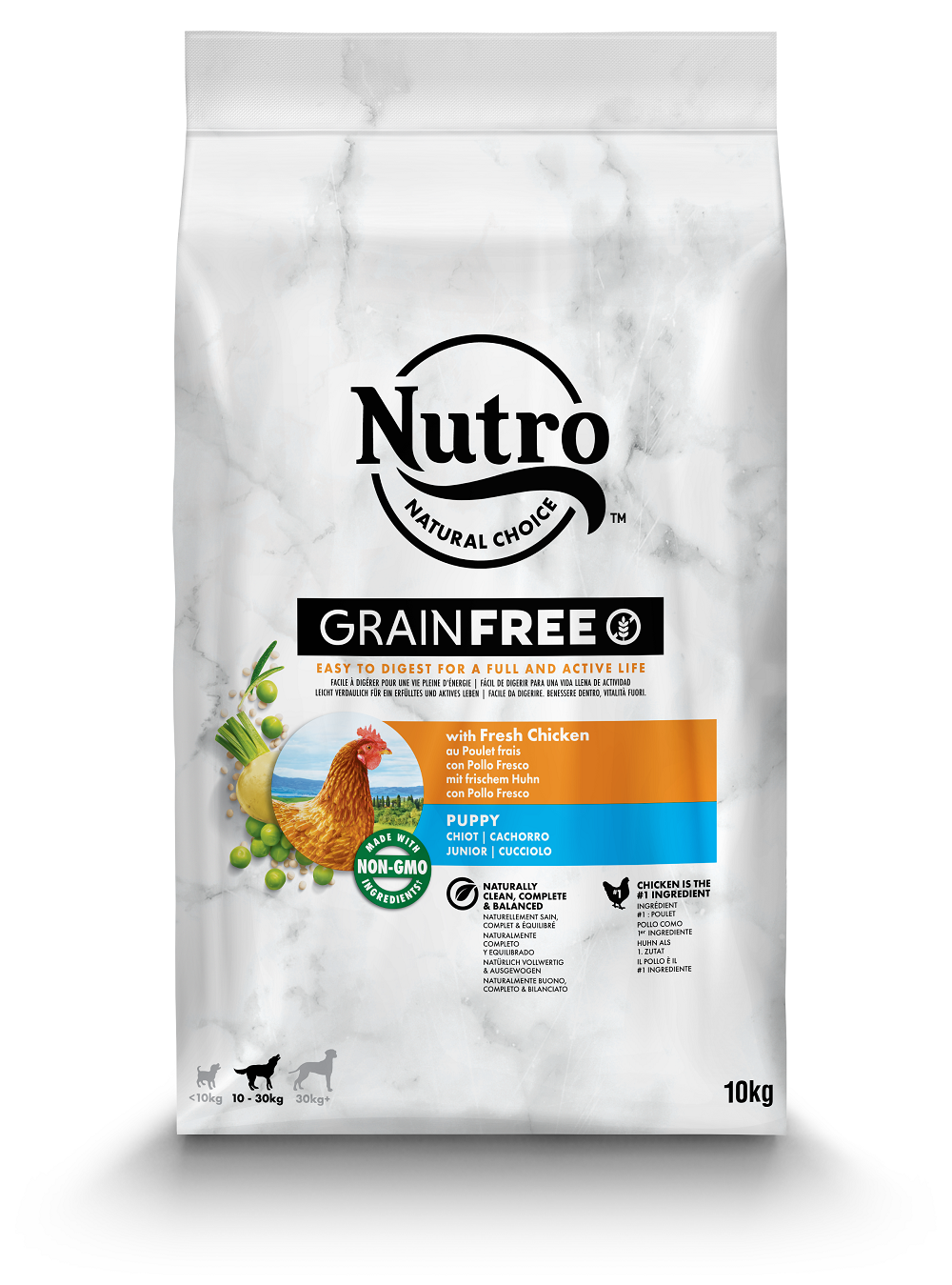 фото Сухой корм для щенков nutro grain free, курица, розмарин, 10кг