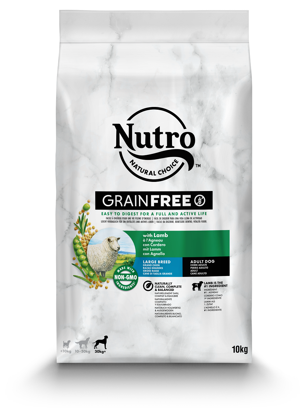 фото Сухой корм для собак nutro grain free, для крупных пород, ягненок, розмарин, 10кг