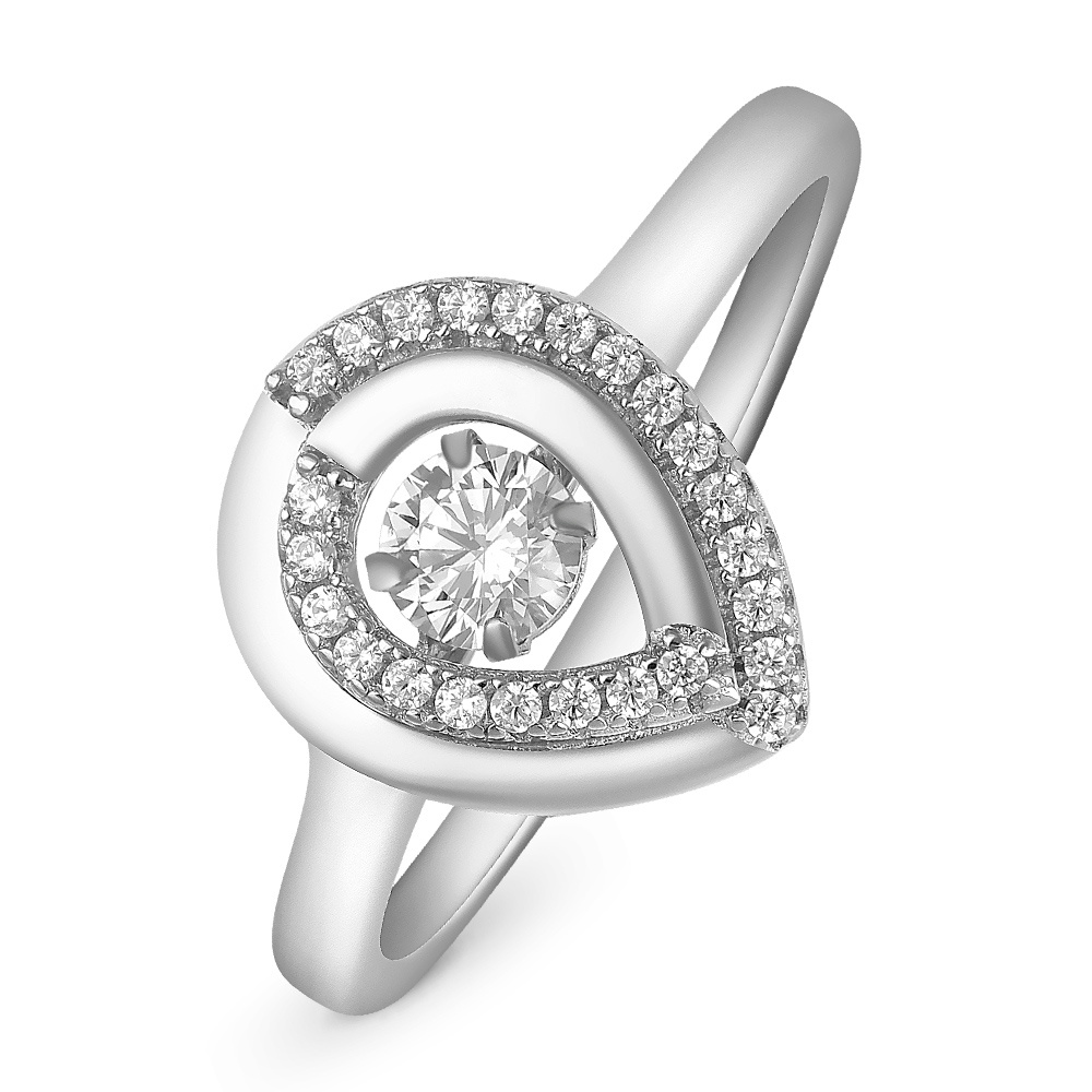 

Кольцо женское из серебра с фианитом 585Gold 701007716, р, 701007716
