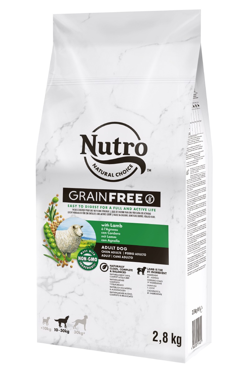 фото Сухой корм для собак nutro grain free, ягненок, розмарин, 2.8кг