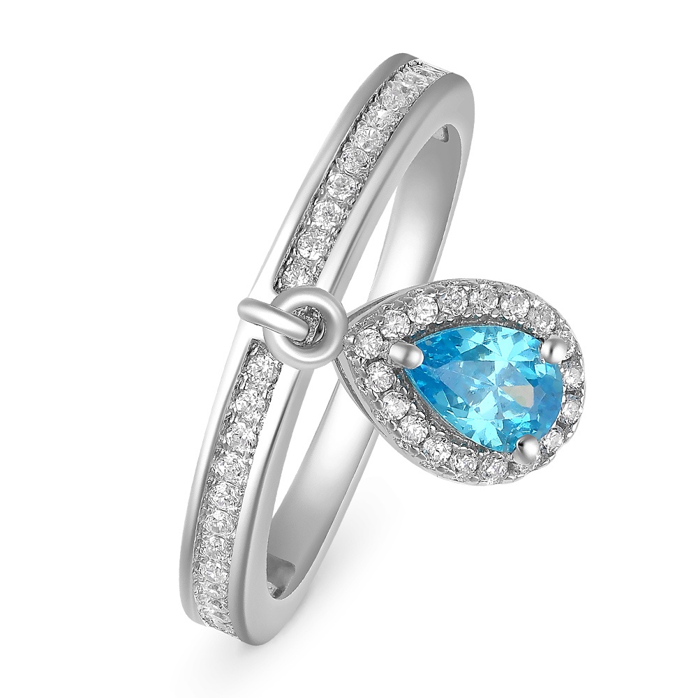 

Кольцо женское из серебра с фианитом 585Gold 701007666, р. 18, 701007666