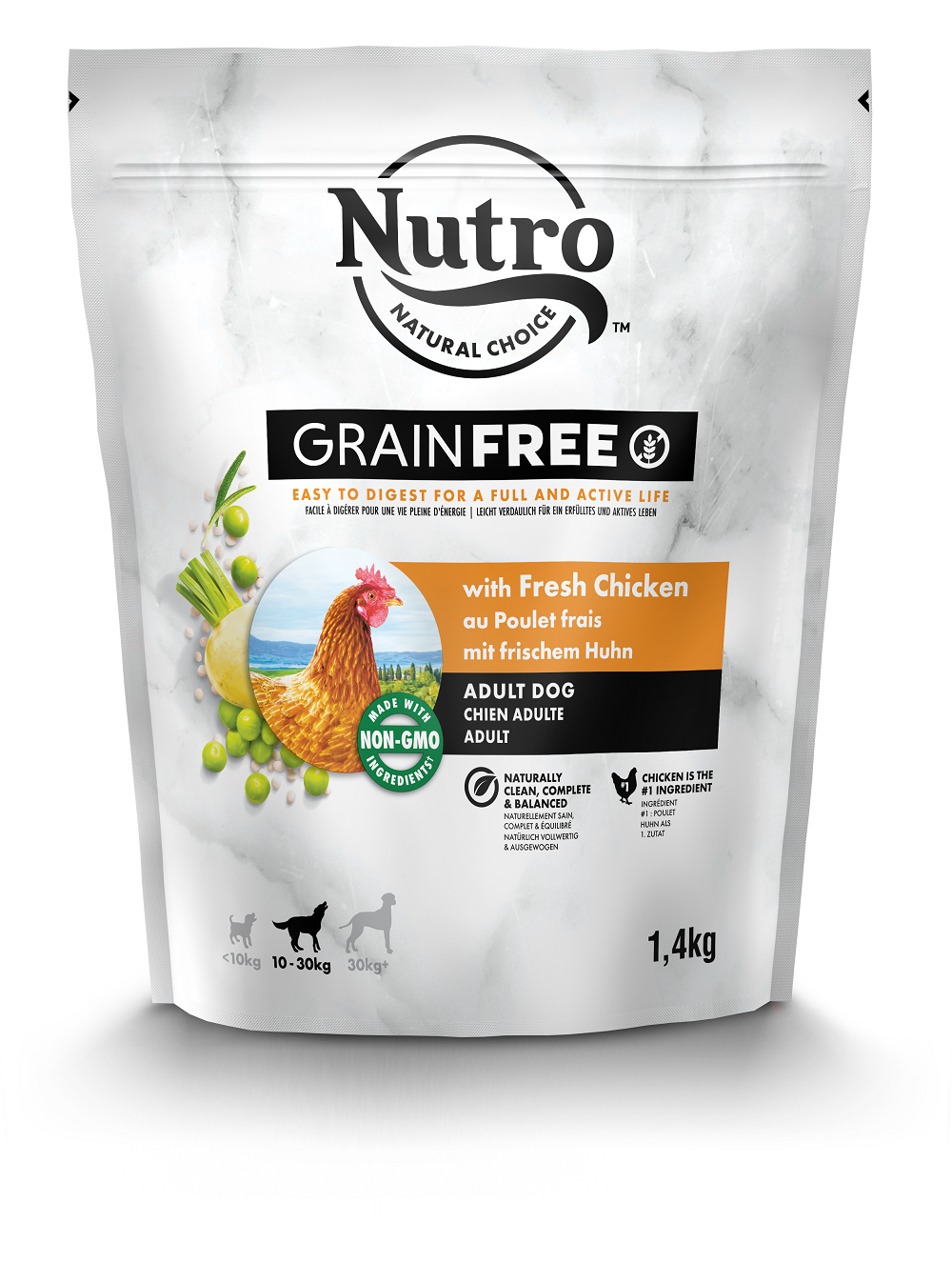 фото Сухой корм для собак nutro grain free, курица, розмарин, 1.4кг