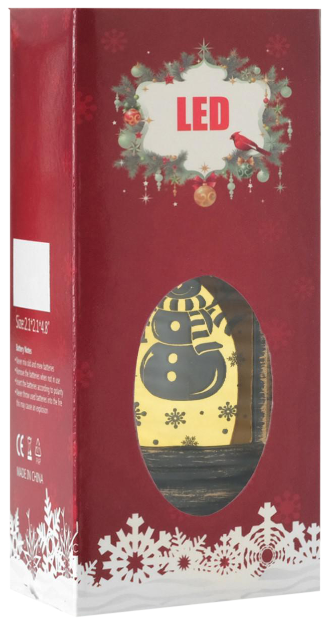 

Фигура световая Luazon Фонарь Снеговик новогодний 12 x 6 x 6 см