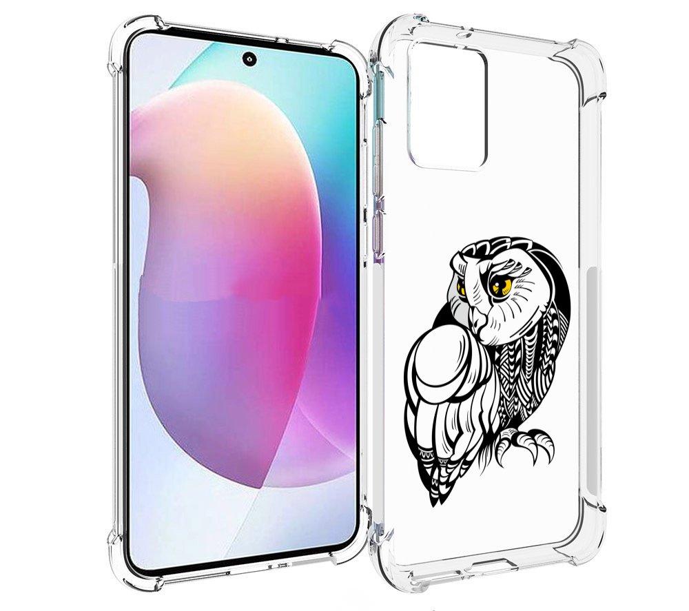 

Чехол MyPads сова-красотка для Motorola Edge 30 Neo, Прозрачный, Tocco