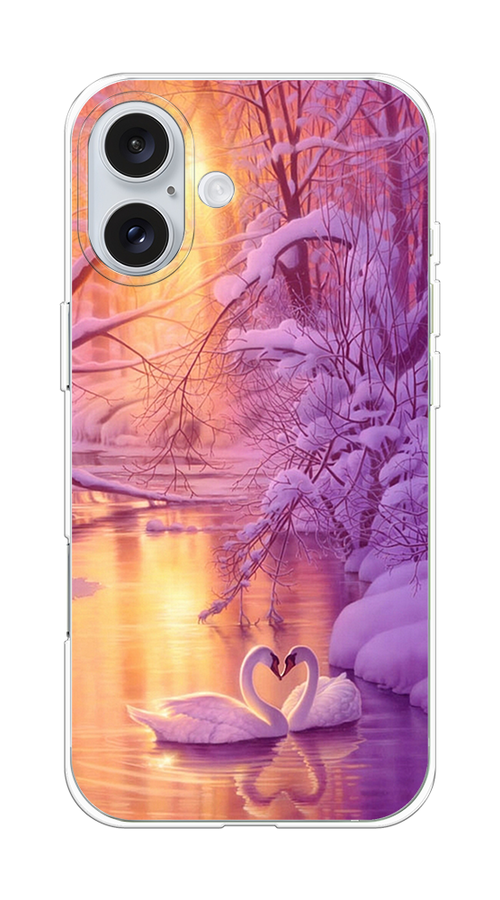 

Чехол на Apple iPhone 16 Plus "Зима 1", Фиолетовый;желтый, 16150-1
