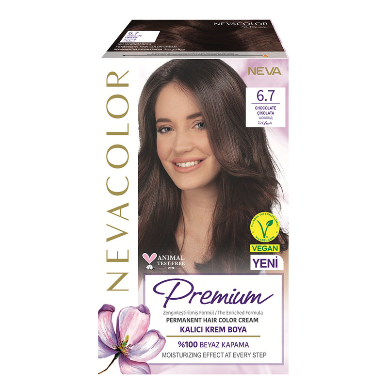 Крем-краска для волос Neva Premium стойкая 6.7 Шоколад