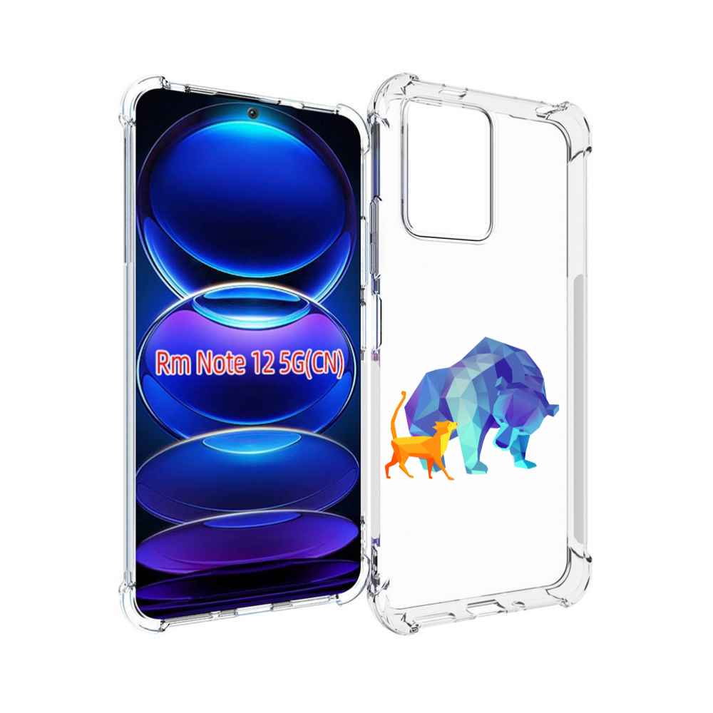 

Чехол Mypads Кот-И-Медведь Для Xiaomi Redmi Note 12, Прозрачный, Tocco