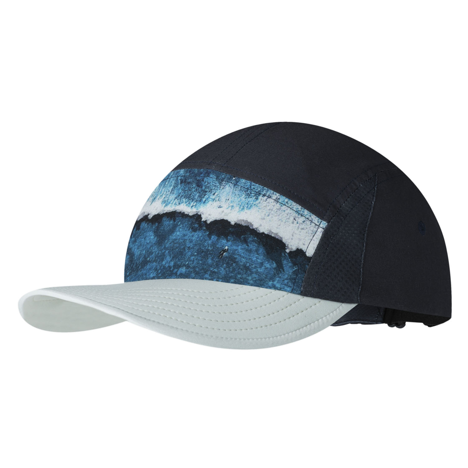 Бейсболка унисекс Buff 5 Panel Go серая синяя р L 5190₽