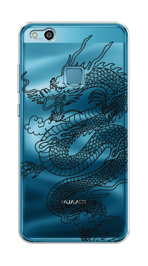

Чехол на Huawei P10 Lite "Большой китайский дракон", Черный;серый, 61350-1