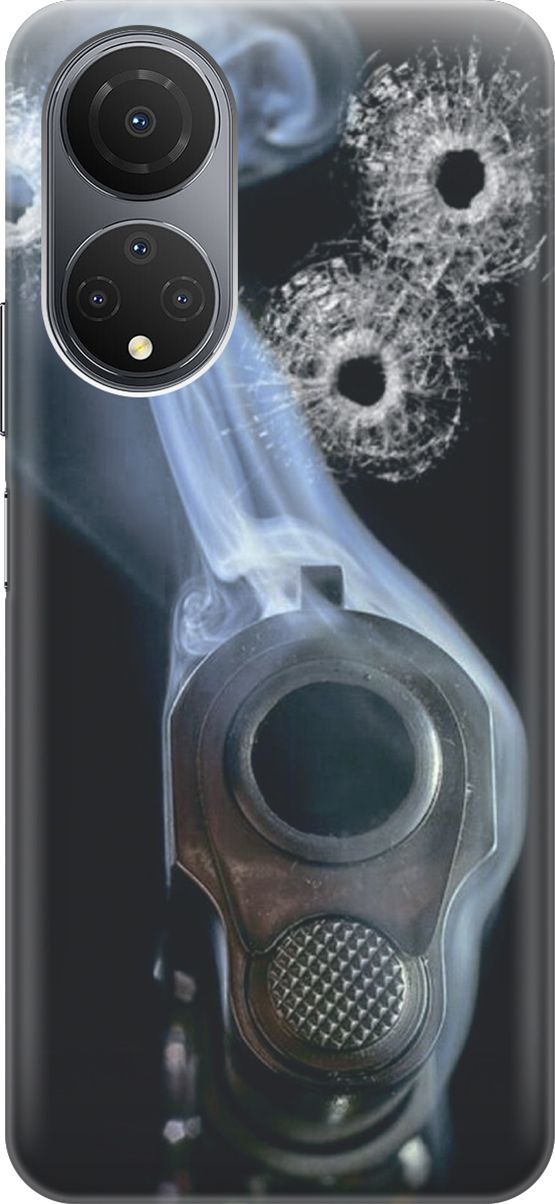 

Силиконовый чехол на Honor X7 "Выстрел", Серый;синий, 158542