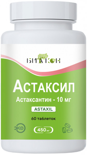 

Астаксантин Биакон 450 мг таблетки 60 шт., Астаксантин