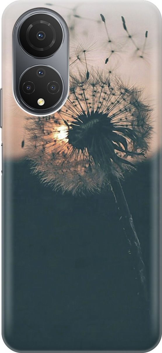 

Силиконовый чехол на Honor X7 "Одуванчик на закате", Серый;черный, 158549