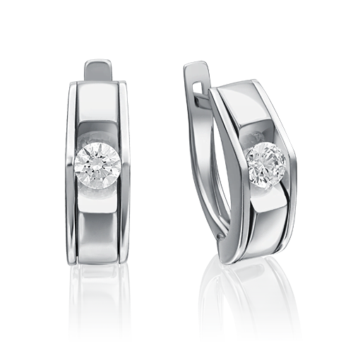 

Серьги из золота PLATINA jewelry 02-4138, фианит, 02-4138