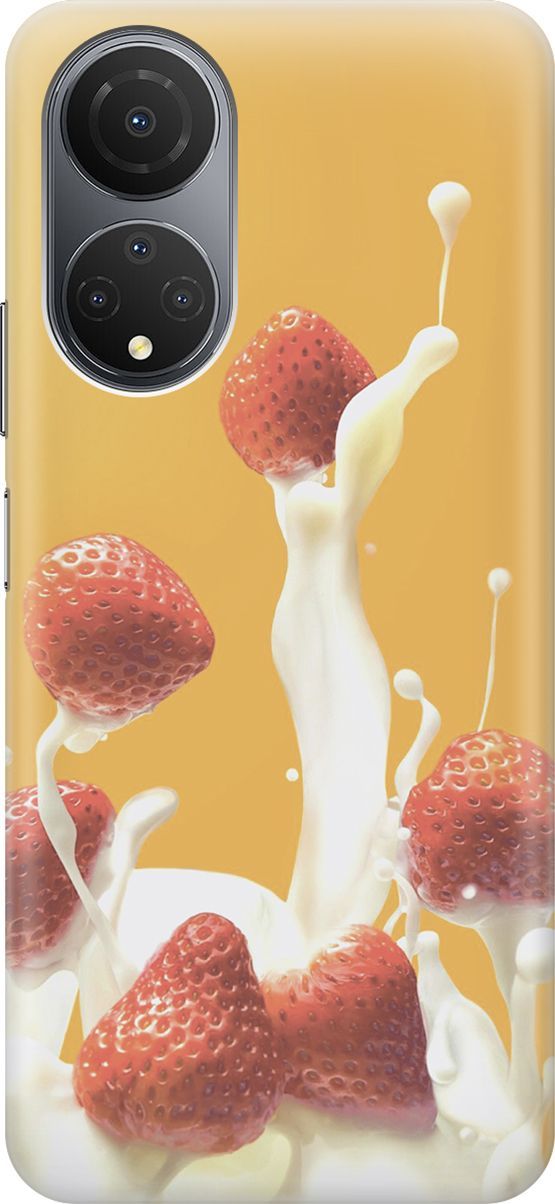 

Силиконовый чехол на Honor X7 "Клубника и сливки", Белый;желтый, 158553