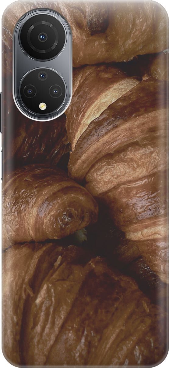 

Силиконовый чехол на Honor X7 "Круассаны", Коричневый;черный, 158553