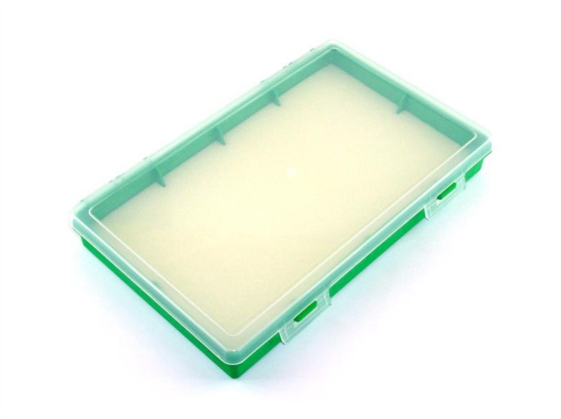 Коробка для приманок PlBOX 2801 (без ячеек, изолон 8 мм) 280 х 185 х 40 мм, цв. Зелёный