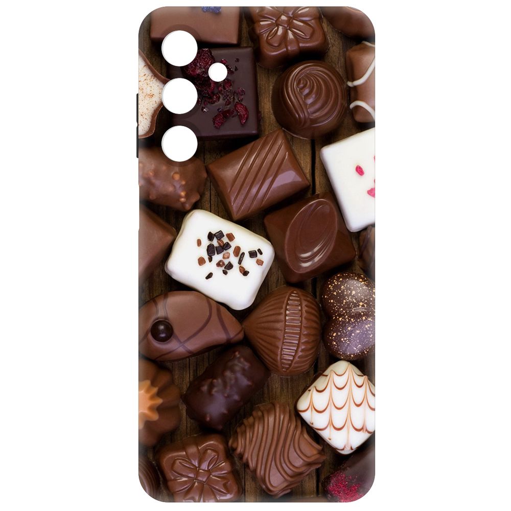 Чехол-накладка Krutoff Soft Case Конфеты для Samsung Galaxy A25 5G (A256) черный