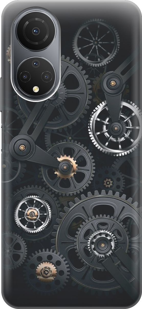 

Силиконовый чехол на Honor X7 "Механизм", Белый;серый, 158550