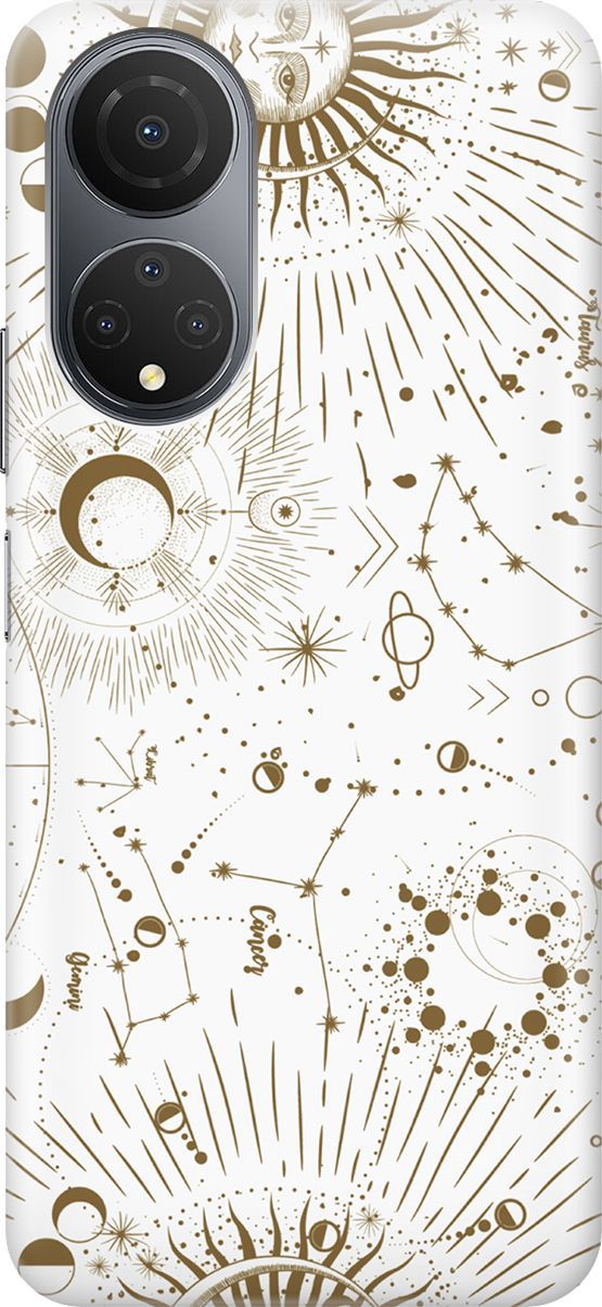 

Силиконовый чехол на Honor X7 "Карта звездного неба", Белый;золотистый, 158550