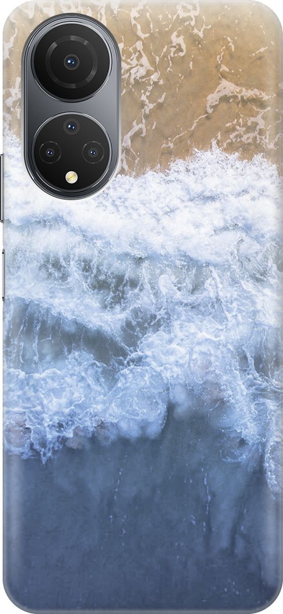 

Силиконовый чехол на Honor X7 "Океанская волны", Коричневый;синий, 158552
