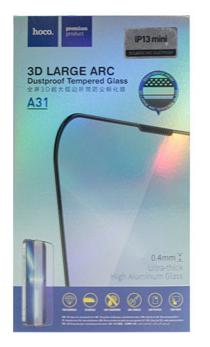 Стекло Full screen 3D lagre arc dustproof  для iPhone 13 Mini 5,4 (A31)