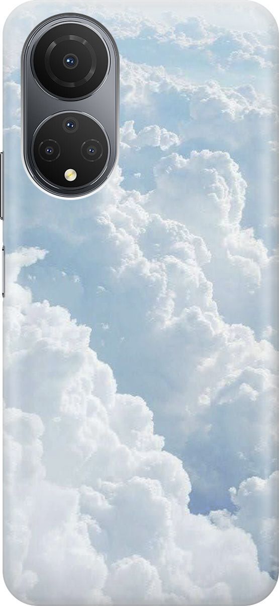 

Силиконовый чехол на Honor X7 "Кучевые облака", Белый;голубой, 158552
