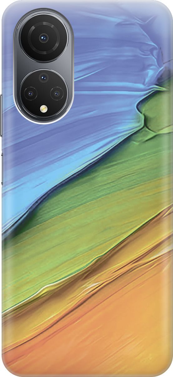 

Силиконовый чехол на Honor X7 "Желто-синие ткани", Голубой;оранжевый, 158554