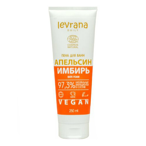 Пена для ванны Levrana тонизирующая с ароматом апельсина и имбиря 250 мл