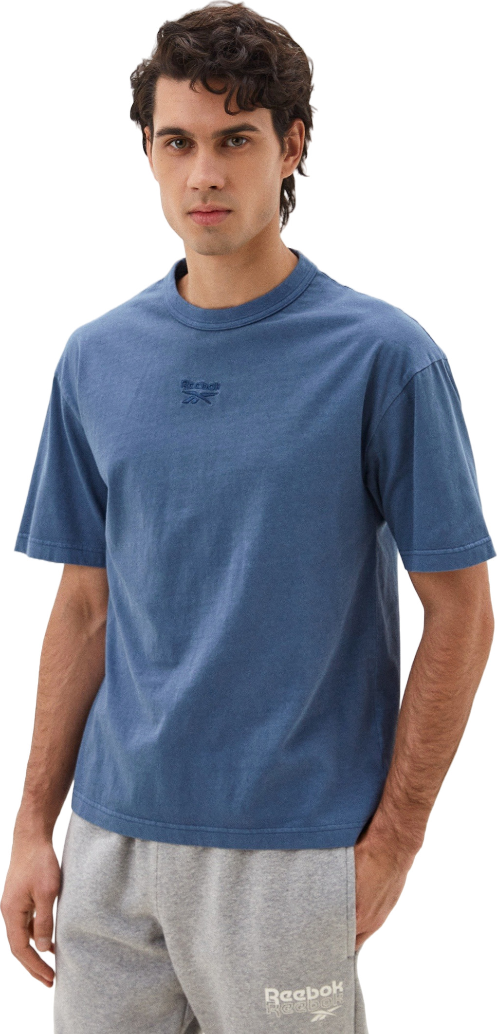 

Футболка мужская Reebok RI WASHED TEE синяя M, Синий, RI WASHED TEE