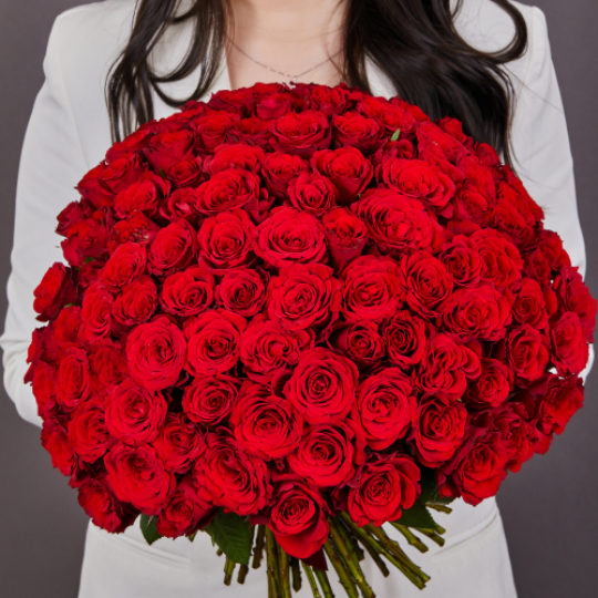 

101 красная роза букет Flory Love 1023