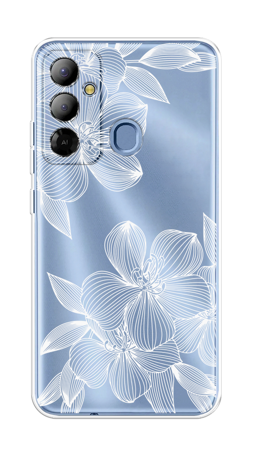 

Чехол на Tecno Pop 6 Go "Крокус", Белый;прозрачный, 302950-1