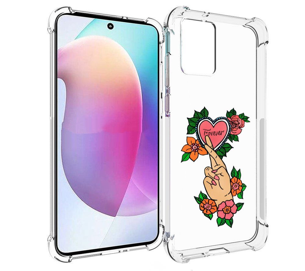 

Чехол MyPads ручки-навсегда женский для Motorola Edge 30 Neo, Прозрачный, Tocco