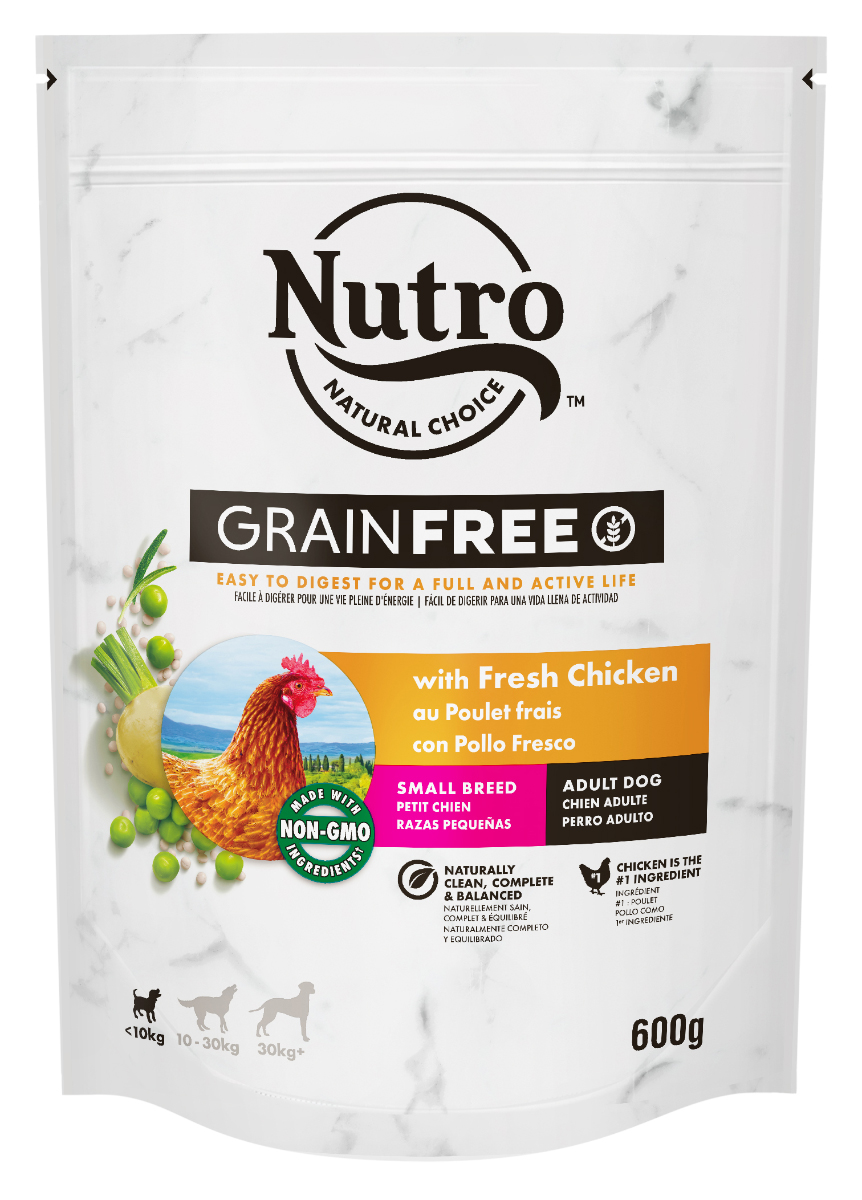 фото Сухой корм для собак nutro grain free, для мелких пород, курица, розмарин, 0.6кг