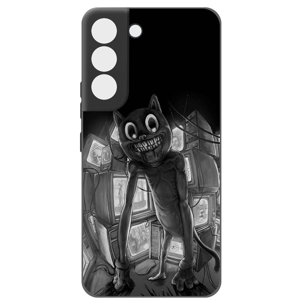 

Чехол-накладка Софт Хаги Ваги - Картун Кэт для Samsung Galaxy S22, Черный