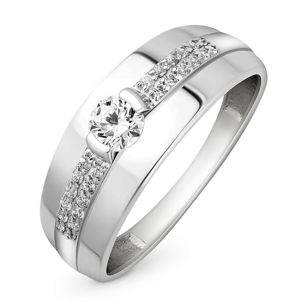 

Кольцо женское из серебра с фианитом 585Gold 701006802, р. 18, 701006802