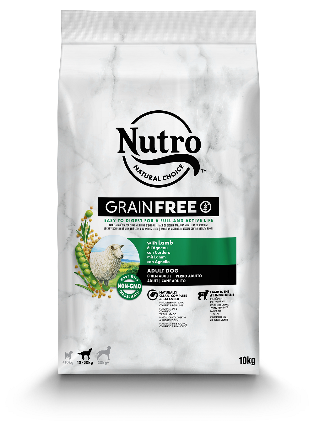 фото Сухой корм для собак nutro grain free, для средних пород, ягненок, розмарин, 10кг